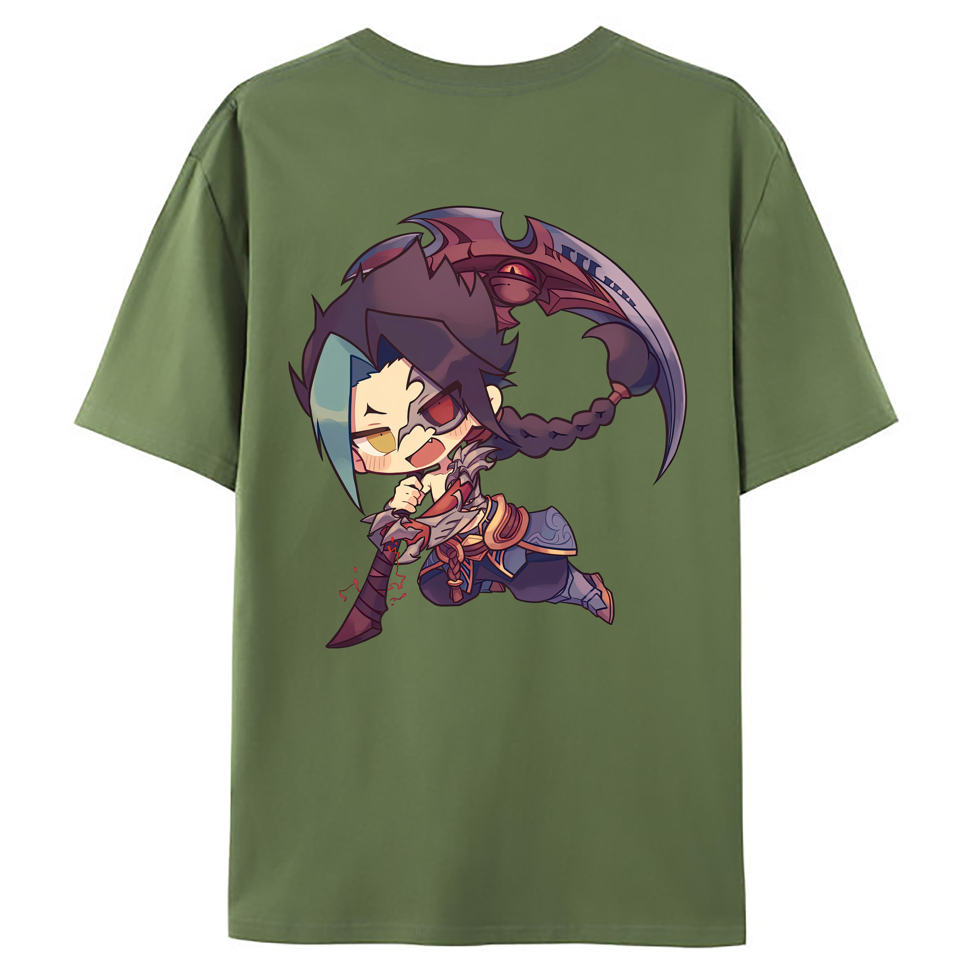 （画像用） リーグ・オブ・レジェンド League of Legends LOL 綿100％ メンズ半袖Tシャツ（バックプリント） 通気性